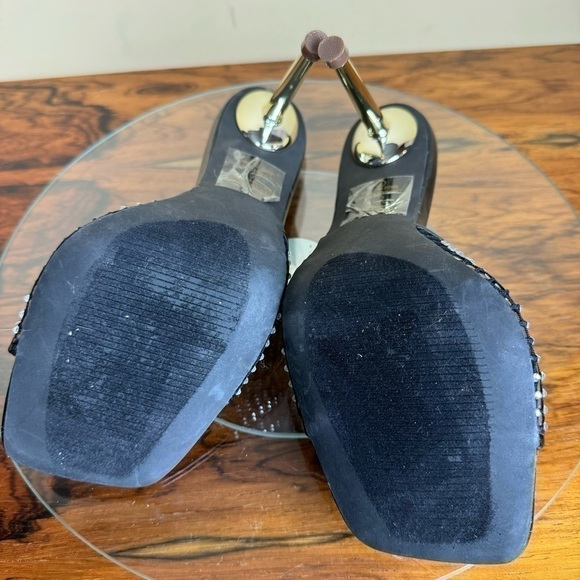 Chase and Chloe Ariane Rhinestone Mesh Sandal - black - 7 - Picture 15 of 15